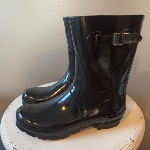 AEROSOLES Rain Date Black Rain Boots Women’s Size 11 - Picture 3 of 5